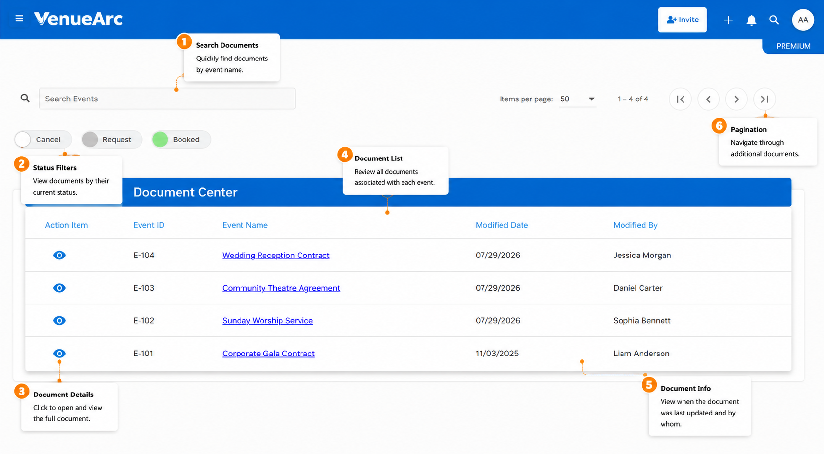 Document Center guide screenshot